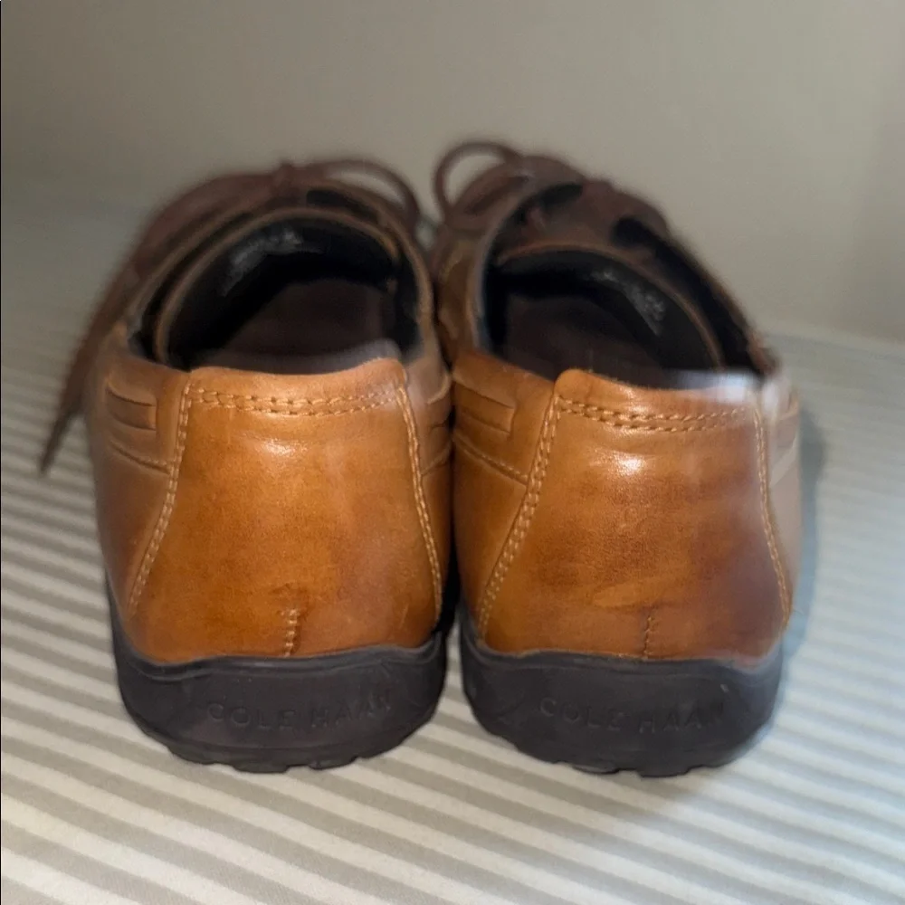 Cole Haan Tan Leather Boat Shoes